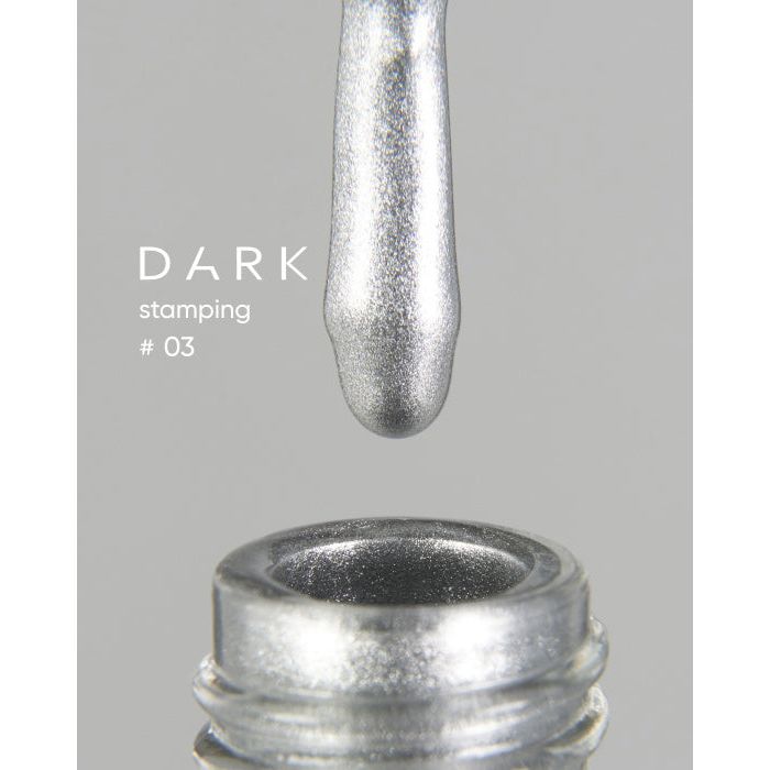 nbmsupply DARK STAMPING POLISH SILVER №03, 8 ML   Article : S003