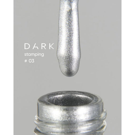 nbmsupply DARK STAMPING POLISH SILVER №03, 8 ML   Article : S003