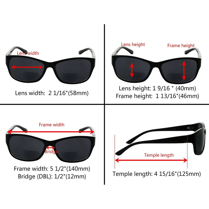 Eyekeeper - Bifocal Reading Sunglasses Outdoor Sunshine Readers Sg821