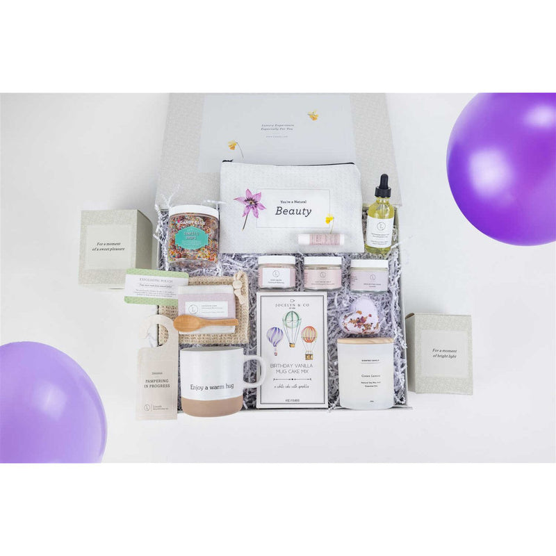 Lizush Birthday Gift Basket, Pampering Birthday Gift Box Gift set for new mom