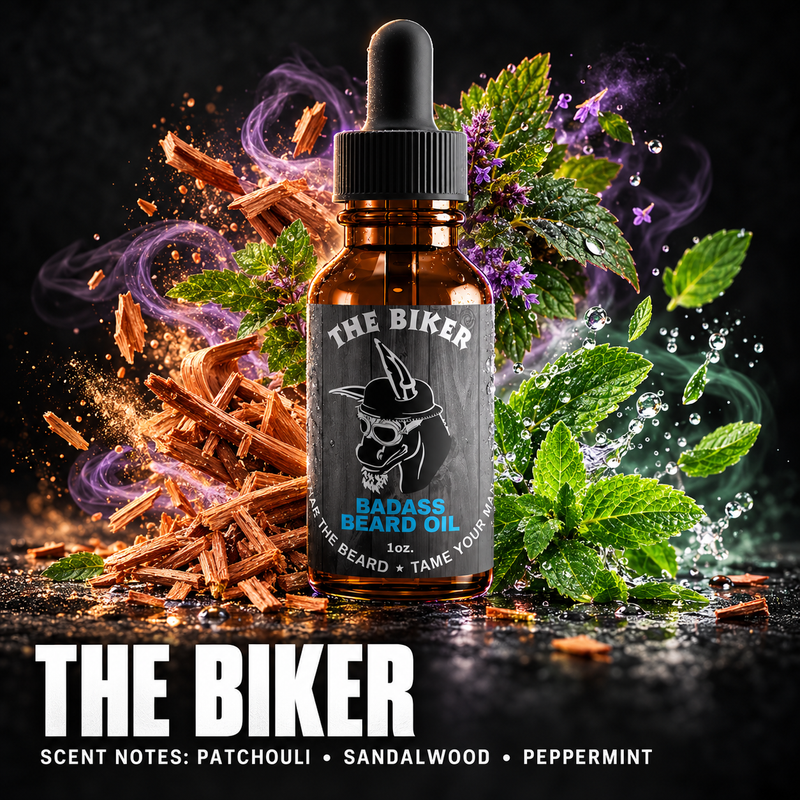 Badass Beard Care The Biker Beard Oil OIL Black