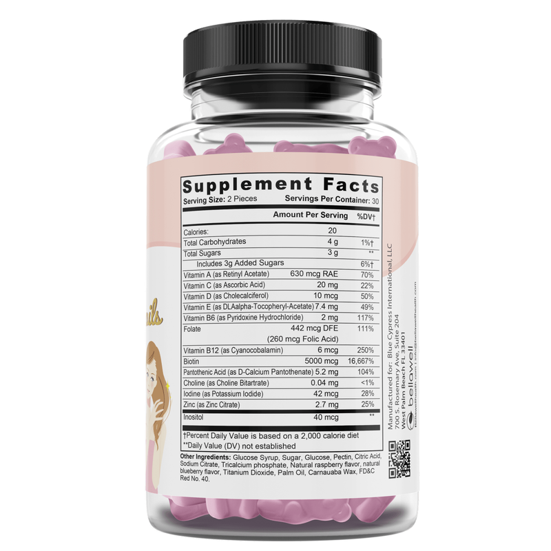 Biotin Gummies - Hair Skin and Nails - by Bellawell