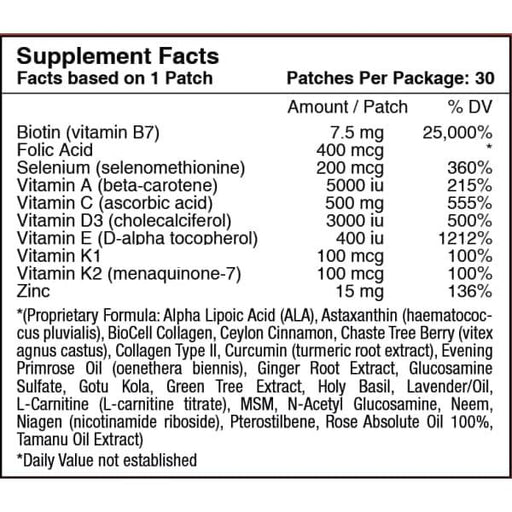 PatchAid - Biotin Plus Vitamin Patch for Hair, Skin, and Nails