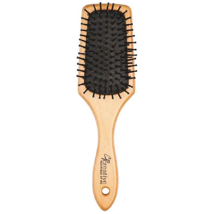 Creative Pro Hair Tools Eco-Friendly Wood Paddle Nylon Hair Brush Hair Brush
