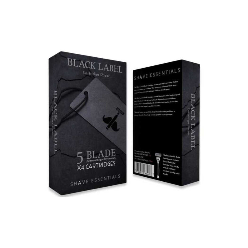 Shave Essentials Black Label 5-Blade Cartridges Razors & Razor Blades