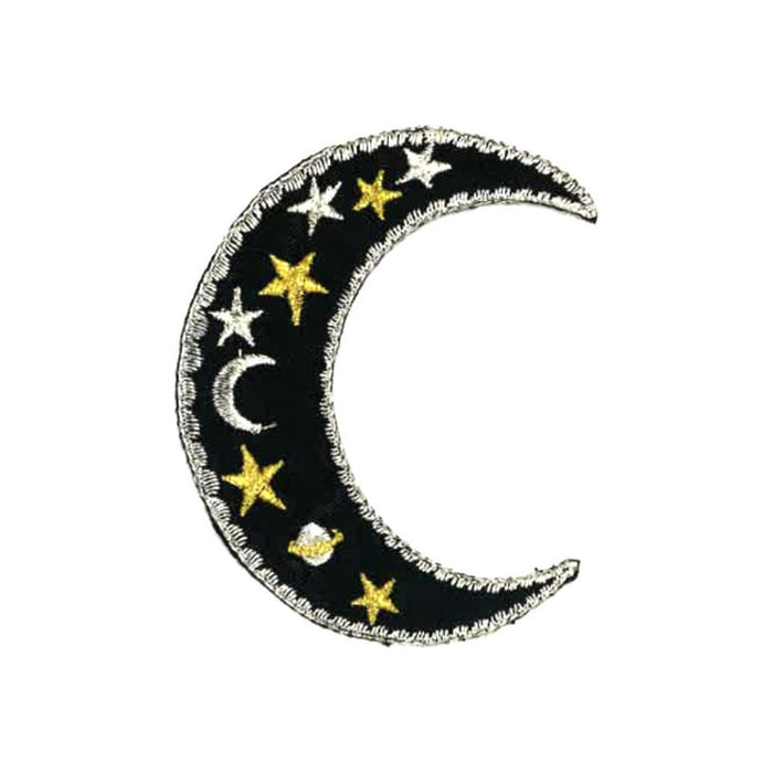 Threddies Black Crescent Moon Patch