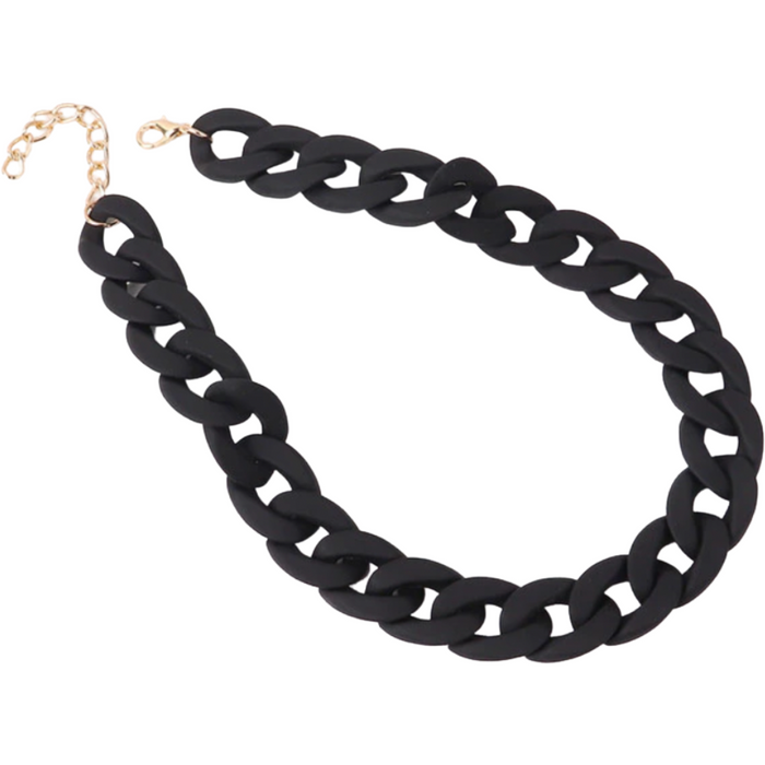 Medusa'S Makeup - Black Acrylic Chain Necklace