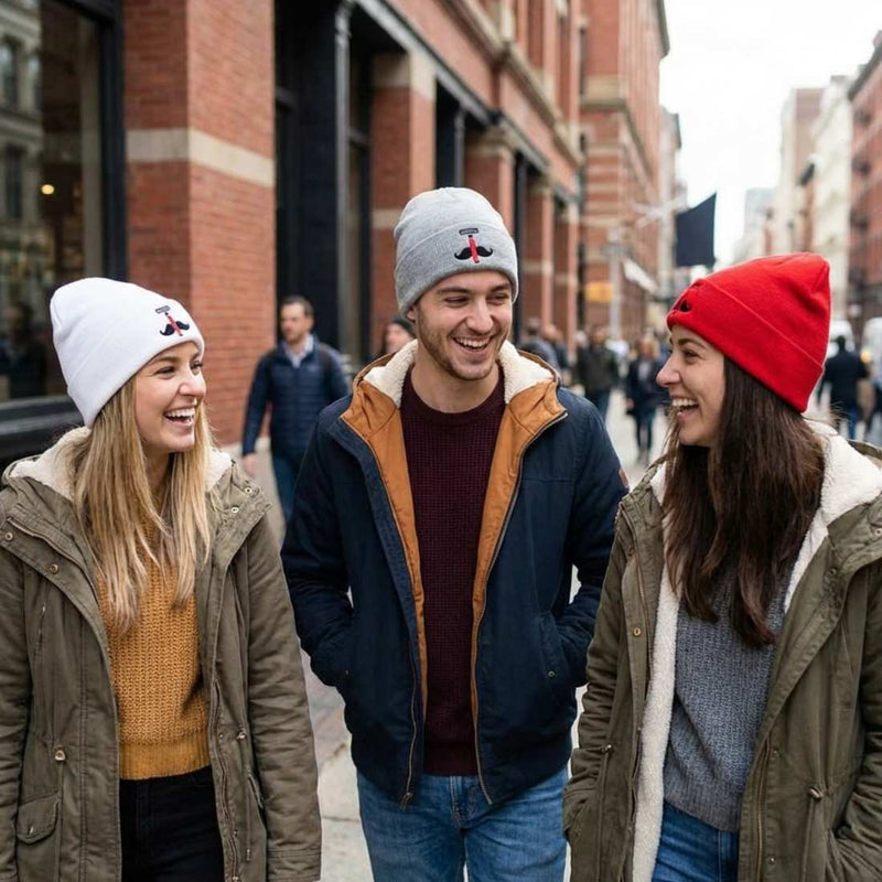 Shave Essentials Blade Beanie Accessories White Smoke RED,WHITE,GRAY