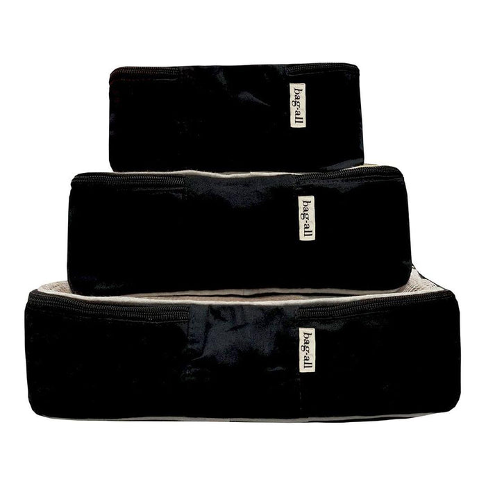 Bag-All - Cotton Packing Cubes, 3-Pack Black