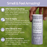 Ora's Amazing Herbal Talc Free Body Powder, Blissful Earth Lavender Scent Body Powder