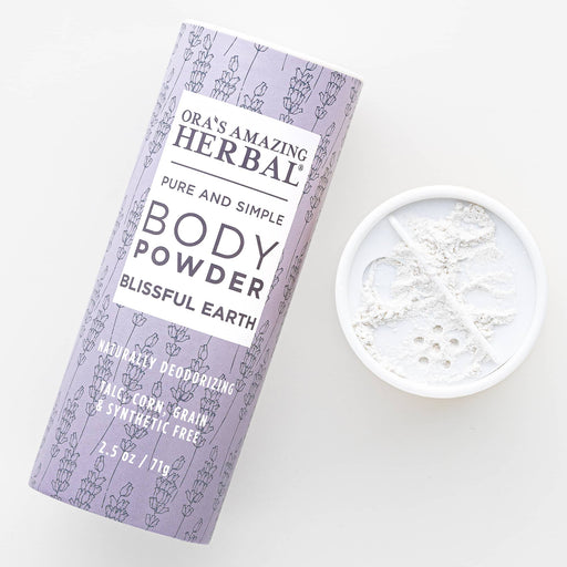 Ora's Amazing Herbal Talc Free Body Powder, Blissful Earth Lavender Scent Body Powder