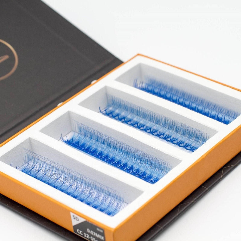 Mega Lash Academy Blue 5D Rapid Promade Fans - 600 Fans Promade Fans