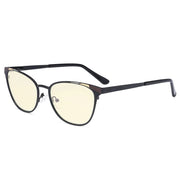 eyekeeper.com Blue Light Blocking Eyeglasses Trendy Style Amber Lens LX19035-BB60 Eyeglasses