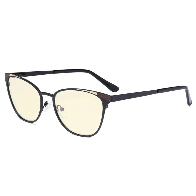 eyekeeper.com Blue Light Blocking Eyeglasses Trendy Style Amber Lens LX19035-BB60 Eyeglasses