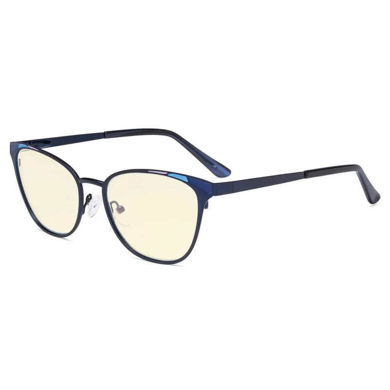eyekeeper.com Blue Light Blocking Eyeglasses Trendy Style Amber Lens LX19035-BB60 Eyeglasses