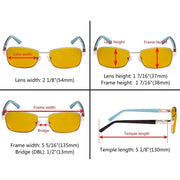 eyekeeper.com Blue Light Blocking Eyeglasses with Crystal Accents Amber Tinted Lenses LX19007-BB90 Eyeglasses