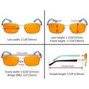 eyekeeper.com Blue Light Blocking Eyeglasses with Crystal Accents Orange Tinted Lenses LX19007-BB98 Eyeglasses
