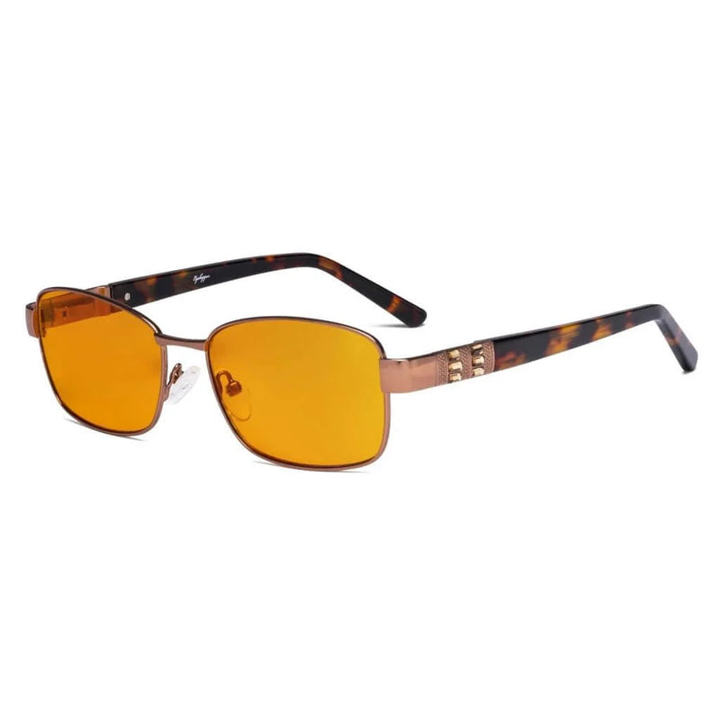 eyekeeper.com Blue Light Blocking Eyeglasses with Crystal Accents Orange Tinted Lenses LX19007-BB98 Eyeglasses