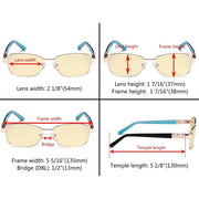 eyekeeper.com Blue Light Blocking Eyeglasses with Crystal Accents Yellow Tinted Lenses LX19007-BB60 Eyeglasses