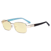 eyekeeper.com Blue Light Blocking Eyeglasses with Crystal Accents Yellow Tinted Lenses LX19007-BB60 Eyeglasses