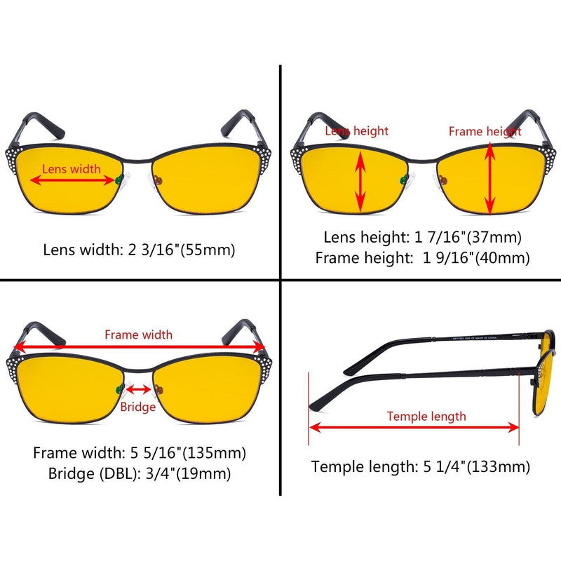 eyekeeper.com Blue Light Blocking Eyeglasses with Crystals HP17001 Eyeglasses