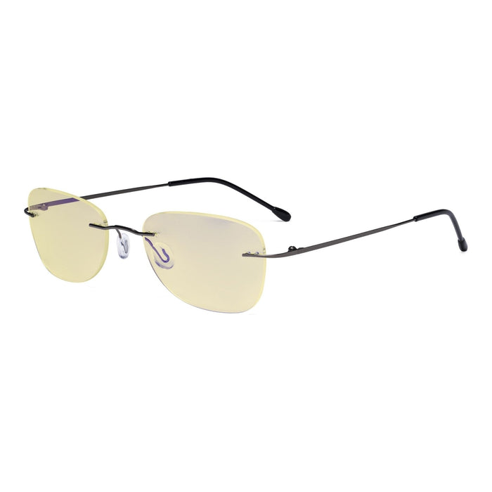 Eyekeeper.Com - Rimless Blue Light Blocking Reading Glasses Tmwk9907B