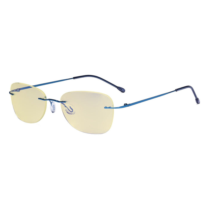 Eyekeeper.Com - Rimless Blue Light Blocking Reading Glasses Tmwk9907B