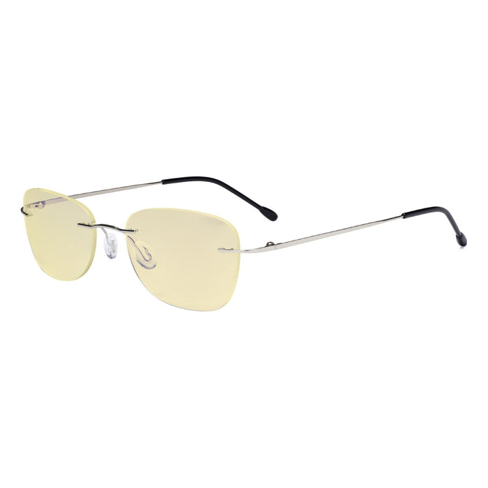 Eyekeeper.Com - Rimless Blue Light Blocking Reading Glasses Tmwk9907B