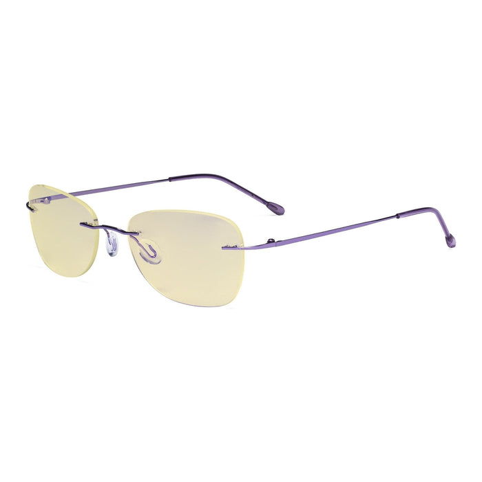 Eyekeeper.Com - Rimless Blue Light Blocking Reading Glasses Tmwk9907B