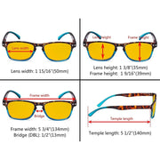 eyekeeper.com Blue Light Blocking Reading Glasses Tortoise Temples HP046D Eyeglasses