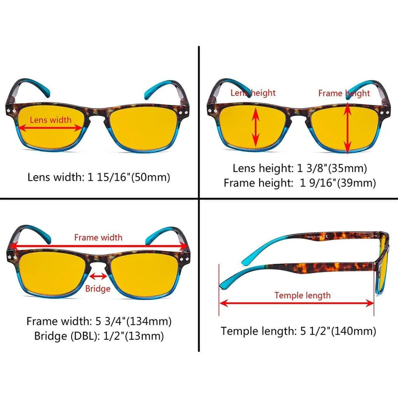 eyekeeper.com Blue Light Blocking Reading Glasses Tortoise Temples HP046D Eyeglasses