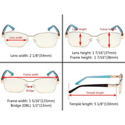 eyekeeper.com Blue Light Filter Eyeglasses with Crystal Accents Light Yellow Lenses LX19007-BB40 Eyeglasses