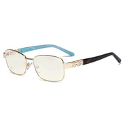 eyekeeper.com Blue Light Filter Eyeglasses with Crystal Accents Light Yellow Lenses LX19007-BB40 Eyeglasses