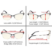 eyekeeper.com Blue Light Filter Eyeglasses with Crystals LX19014-BB40 Eyeglasses