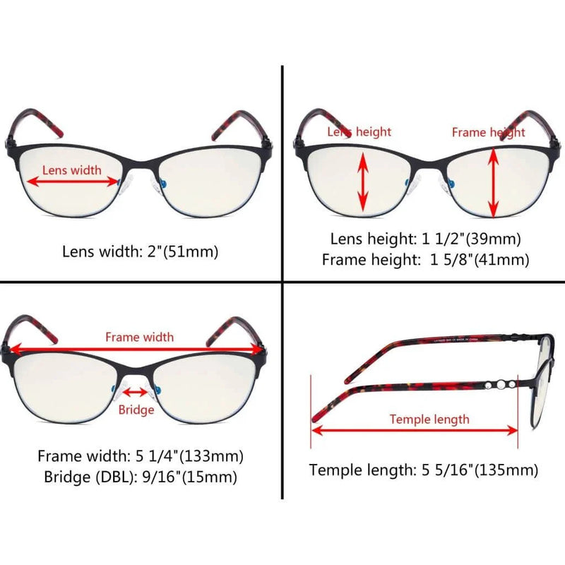 eyekeeper.com Blue Light Filter Eyeglasses with Crystals LX19020-BB40 Eyeglasses