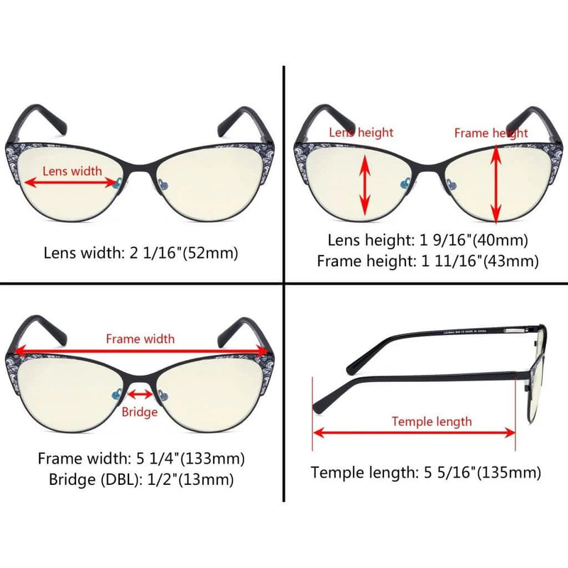 eyekeeper.com Blue Light Filter Glasses Cat-eye Eyewear LX19044-BB40 Eyeglasses