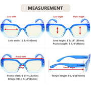 eyekeeper.com Blue Light Filtering Glasses 4 Pack Thicker Frame Polygon UVR2026 Eyeglasses