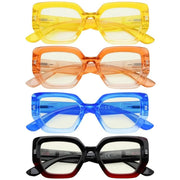 eyekeeper.com Blue Light Filtering Glasses 4 Pack Thicker Frame Polygon UVR2026 Eyeglasses