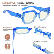 eyekeeper.com Blue Light Filtering Glasses 4 Pack Thicker Frame Polygon UVR2026 Eyeglasses