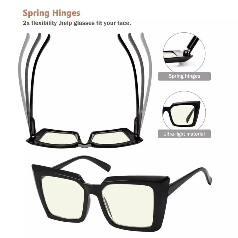 eyekeeper.com Blue Light Spectacles 5 Pack Oversized Reading Glasses UV2141 Eyeglasses