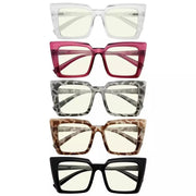 eyekeeper.com Blue Light Spectacles 5 Pack Oversized Reading Glasses UV2141 Eyeglasses