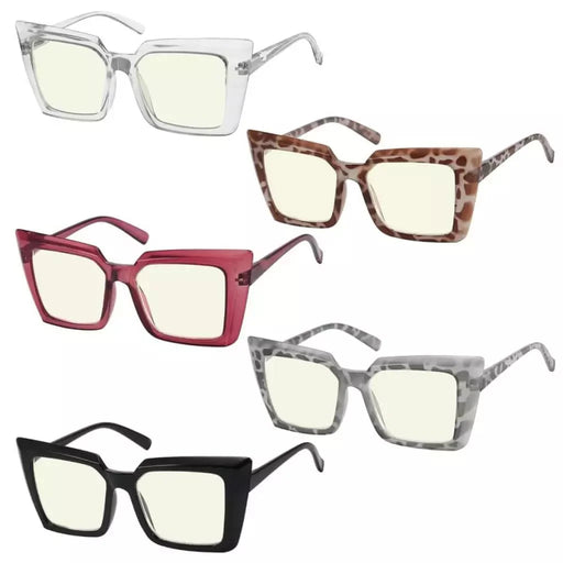 eyekeeper.com Blue Light Spectacles 5 Pack Oversized Reading Glasses UV2141 Eyeglasses