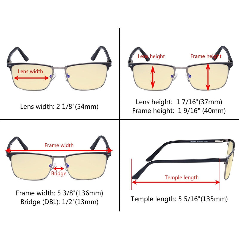 eyekeeper.com Blue Light Blocking Eyeglasses Yellow Tinted Lenses LX19010-BB60 Eyeglasses