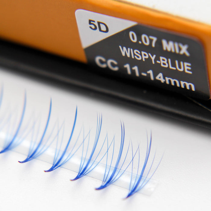 Mega Lash Academy - Blue Wispy 5D Rapid Promade Fans - 600 Fans