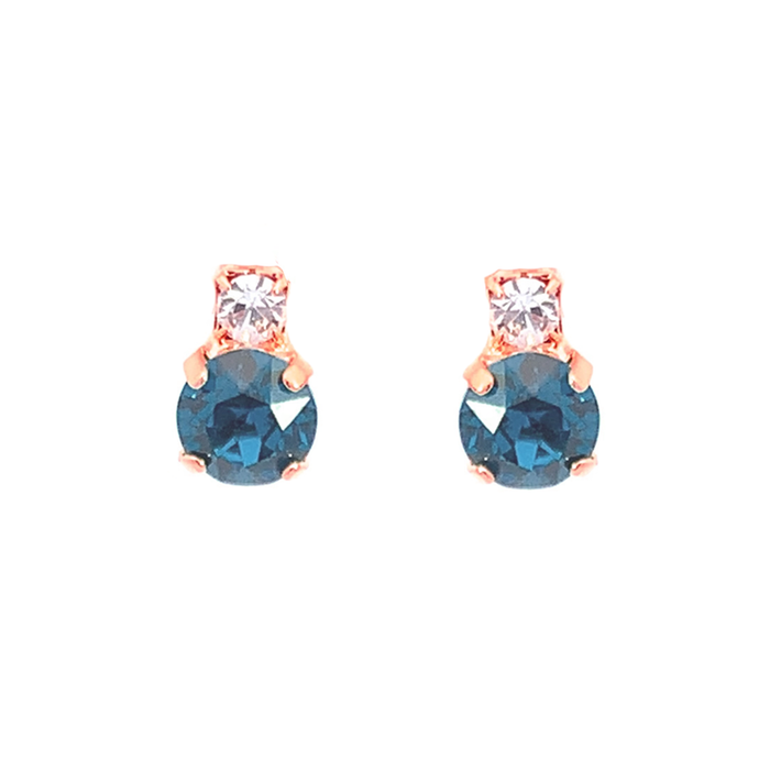 Blue Zircon Stud Earrings