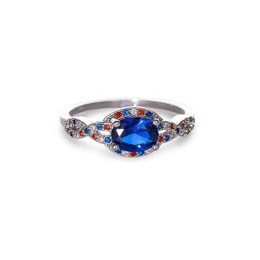 Fragrant Jewels Sparkling Blue America Ring Ring