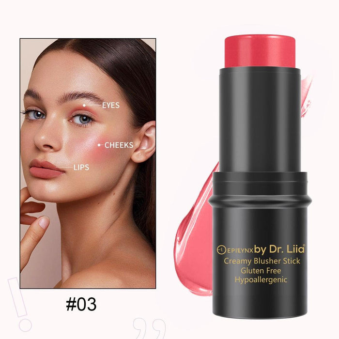 Compact Blush Stain Stick for Cheeks, Lips, Eyes