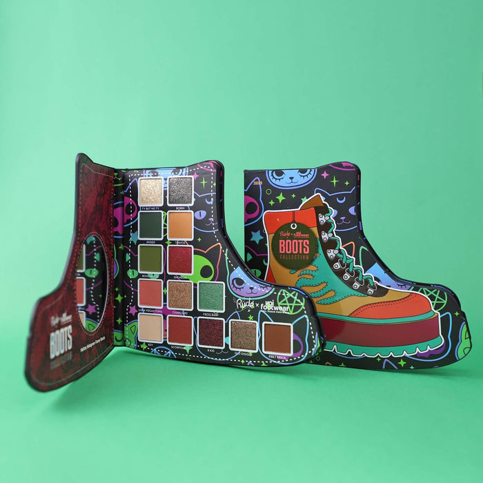 Rude Cosmetics - Rude Cosmetics - Rude x Koi Footwear Boots Collection - Helios Hologram Flame Boots