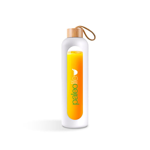 Paleolife Botella de vidrio y funda de silicona