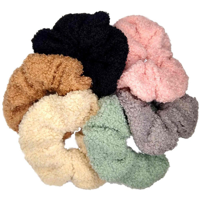 Threddies Oversized Boucle Teddy Bear Scrunchies